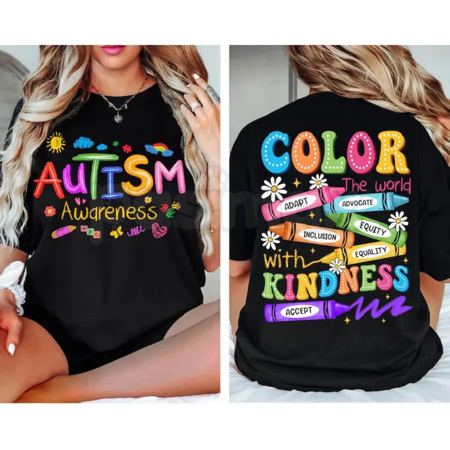 "SPED Teacher" 2-Sided Autism Awareness T-Shirt – Inclusive Educator Graphic Tee, Premium 100% Cotton Neurodiversity Top, Soft Lived-In Heavyweight Support Shirt, Made in USA