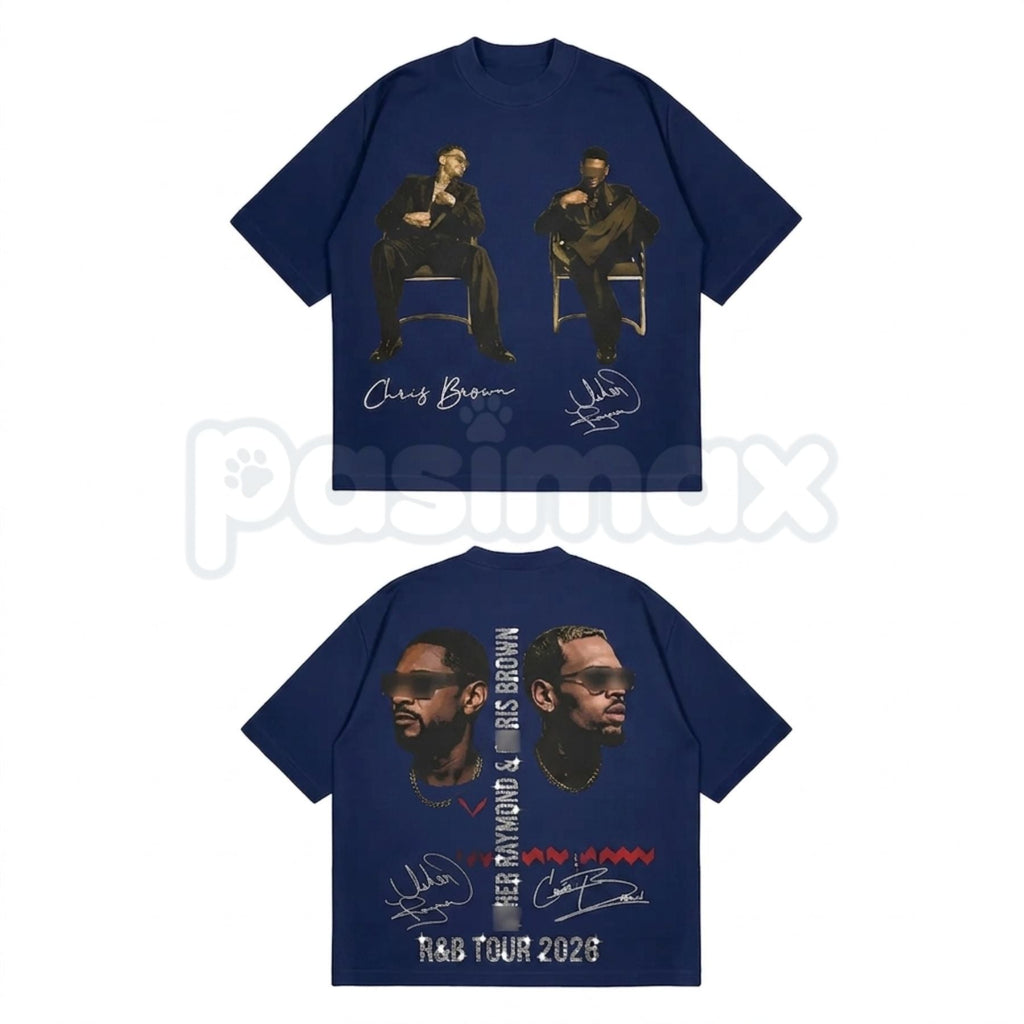 Raymond & Brown "The R&B Tour 2026" T-Shirt – V10 Premium Cotton Music Duo Graphic Tee, Remastered Heavyweight Soul & Soul-Jazz Top, Official Concert Merchandise Shirt, Made in USA
