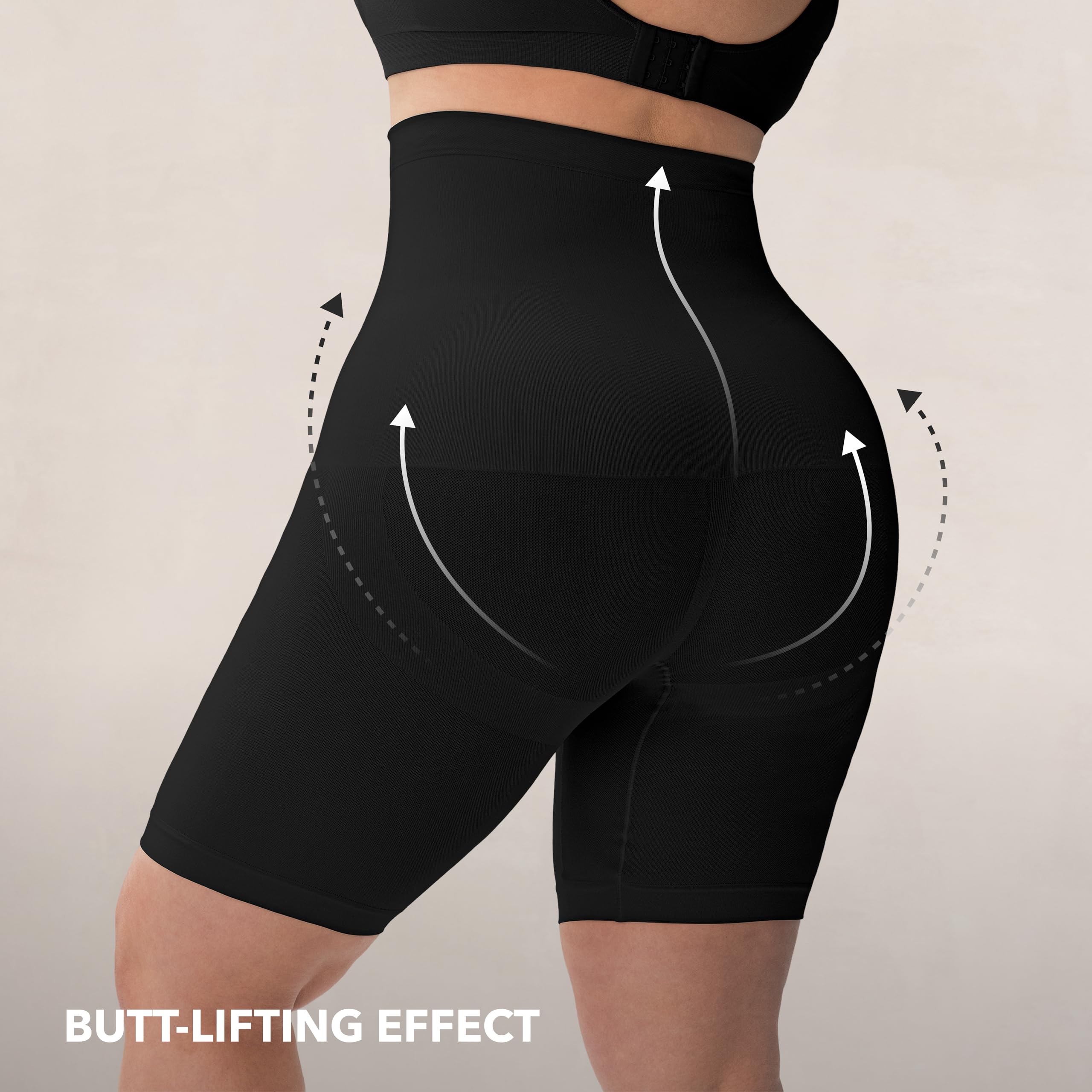 SHAPERMINT Shapewear for Women - High-Waisted Shapewear Tummy Control Shorts, Thigh Slimmer, Underwear for Women
