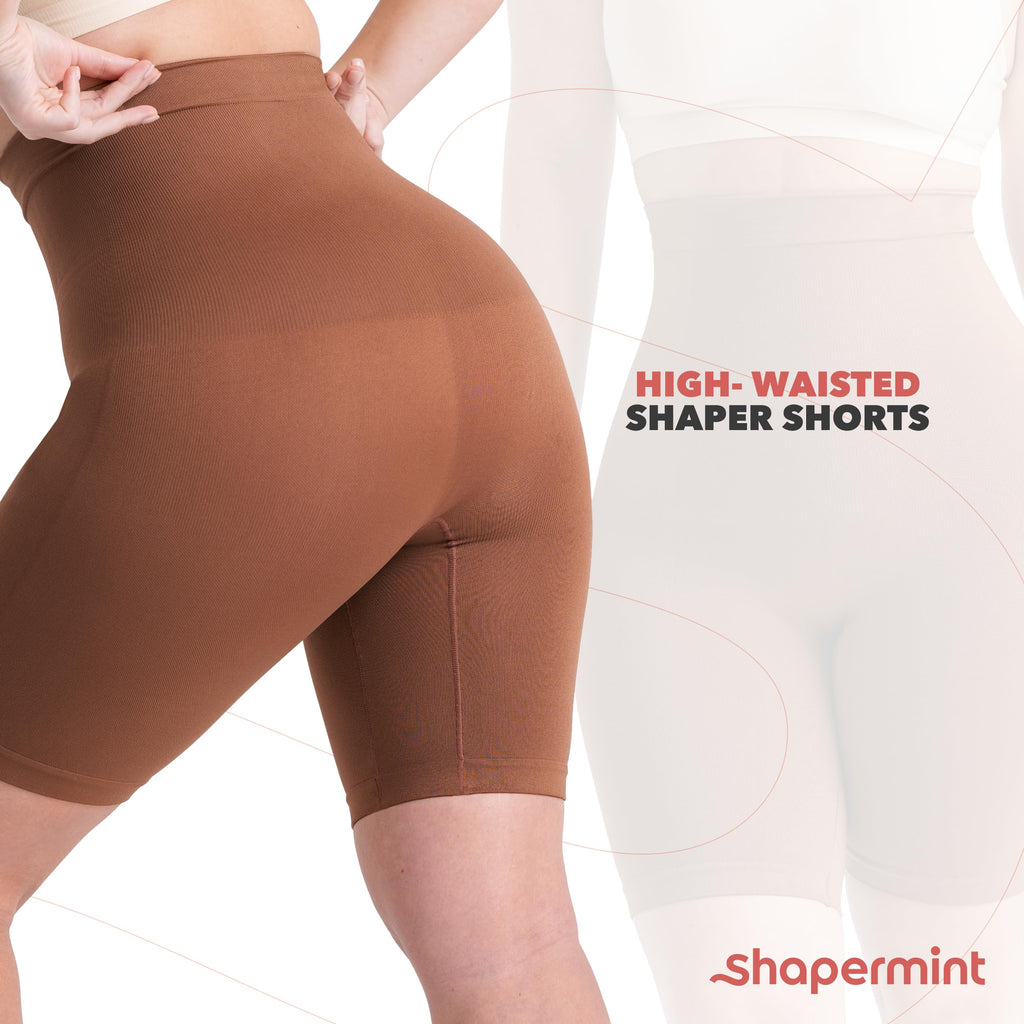 SHAPERMINT Shapewear for Women - High-Waisted Shapewear Tummy Control Shorts, Thigh Slimmer, Underwear for Women