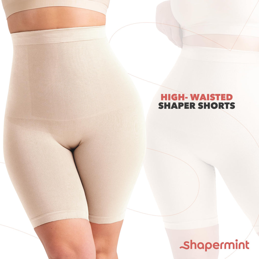 SHAPERMINT Shapewear for Women - High-Waisted Shapewear Tummy Control Shorts, Thigh Slimmer, Underwear for Women