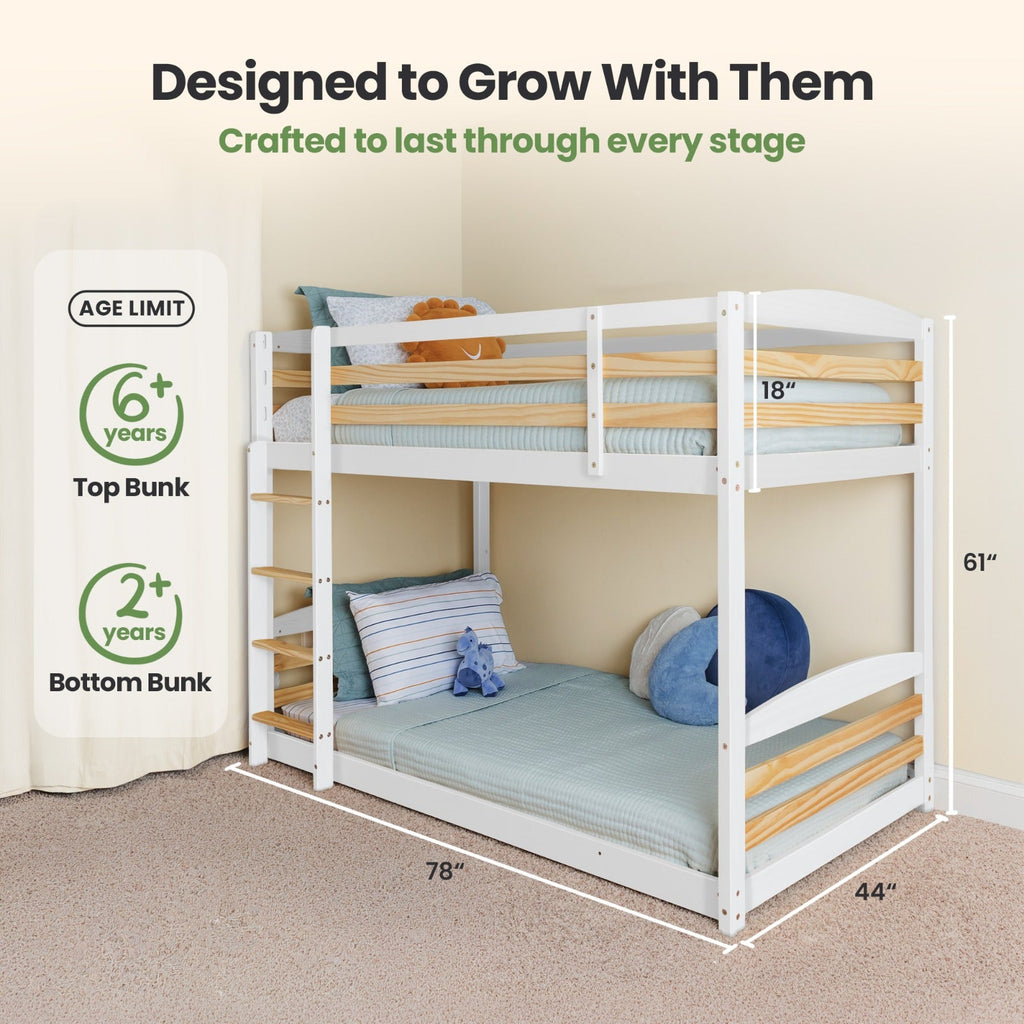 Solid Wood Kids Bunk Bed