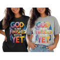 God Is Not Finished With Me Yet Faith Shirt – Christian Graphic Tee Women Plus Size, Inspirational Religious T-Shirt