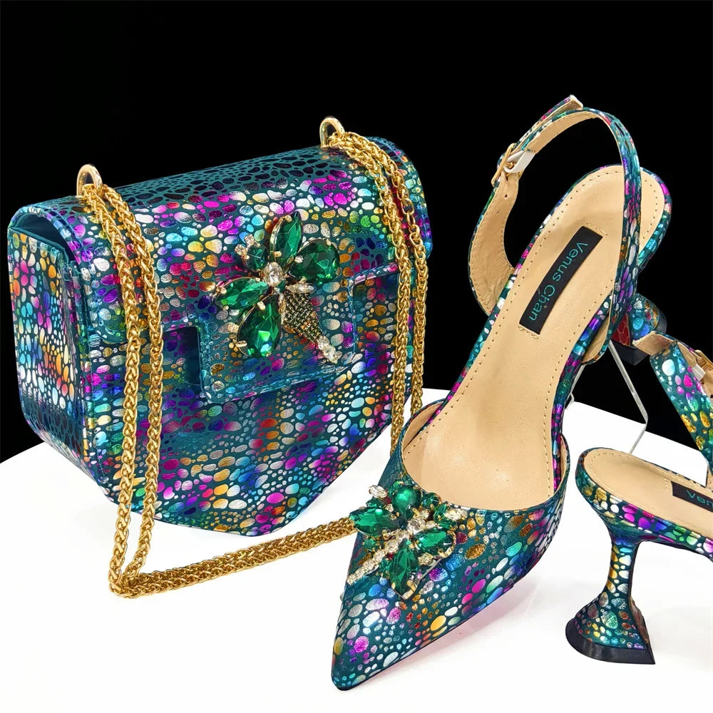 Italian Fuchsia Shoes And Bag Sets ED1990