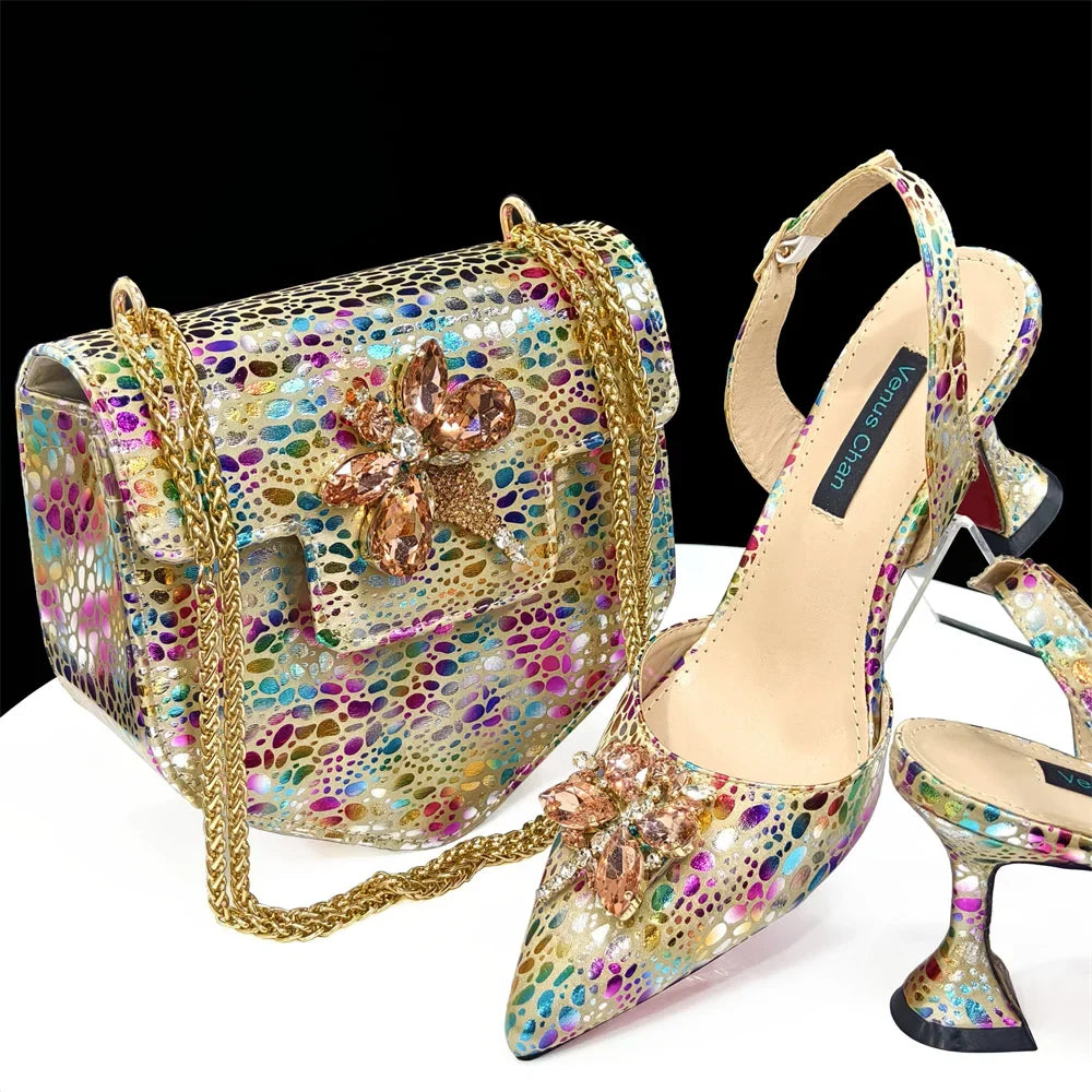 Italian Fuchsia Shoes And Bag Sets ED1990